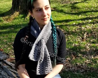 Keyhole scarf Unisex Adults and Teens  - Hand crocheted-Soft and warm-Machine washable and dryable-Durable and stylish-Versatile
