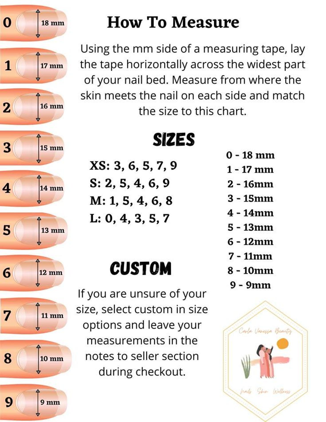 Nail Sizing Guide - Etsy