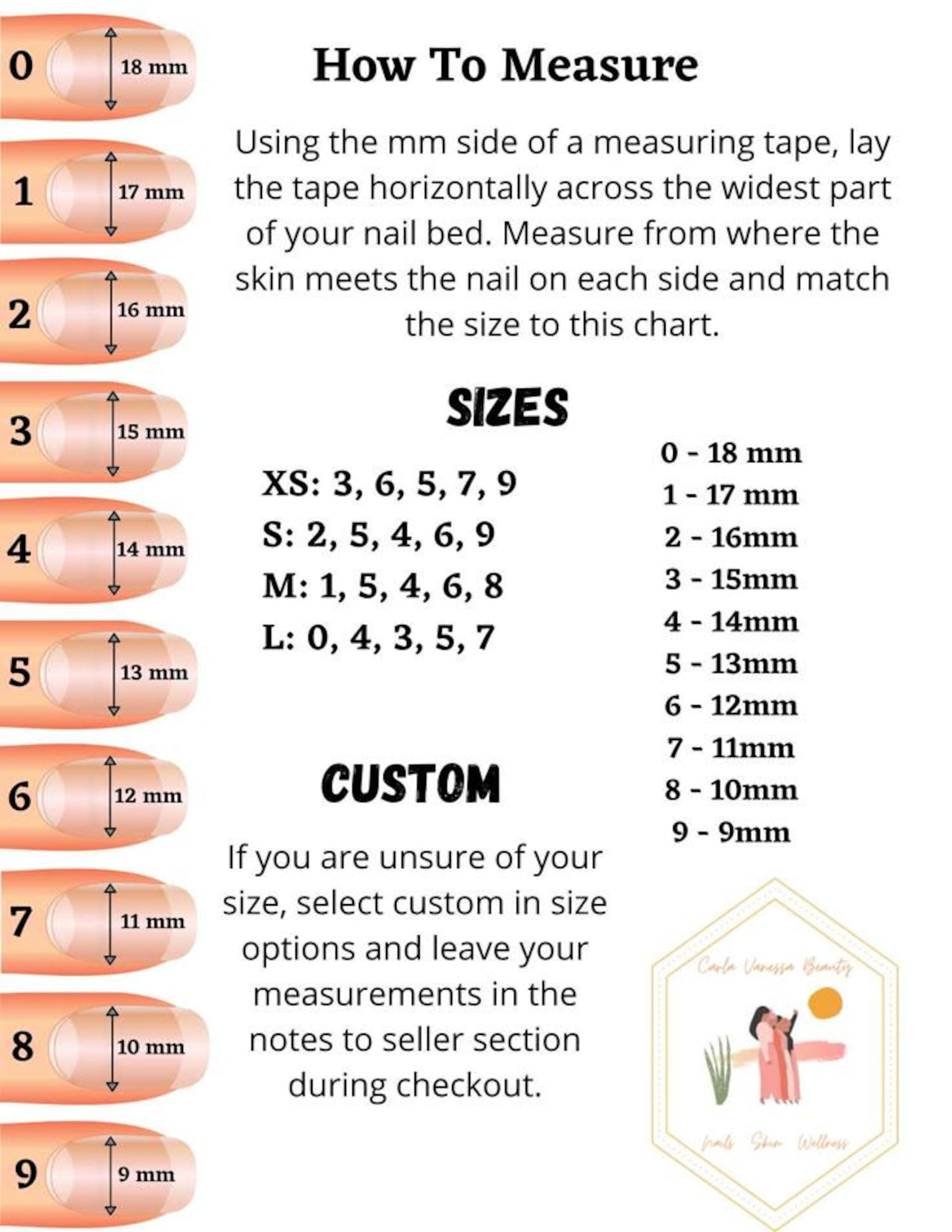 Nail Sizing Guide - Etsy