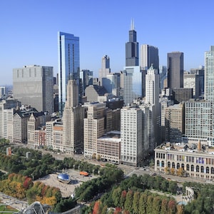 Chicago Wall Art, Chicago Photography, Millennium Park Photo Print, Large Canvas Panorama Decor, The Bean Art, Cloud Gate, 4x6 to 20x60