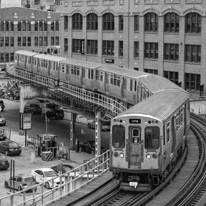 Chicago El Train, CTA Train Photography, Chicago L Wall Art, Office Decor, Canvas Gallery Wrap, Photo Wood Block, Photo Print, Framed Print
