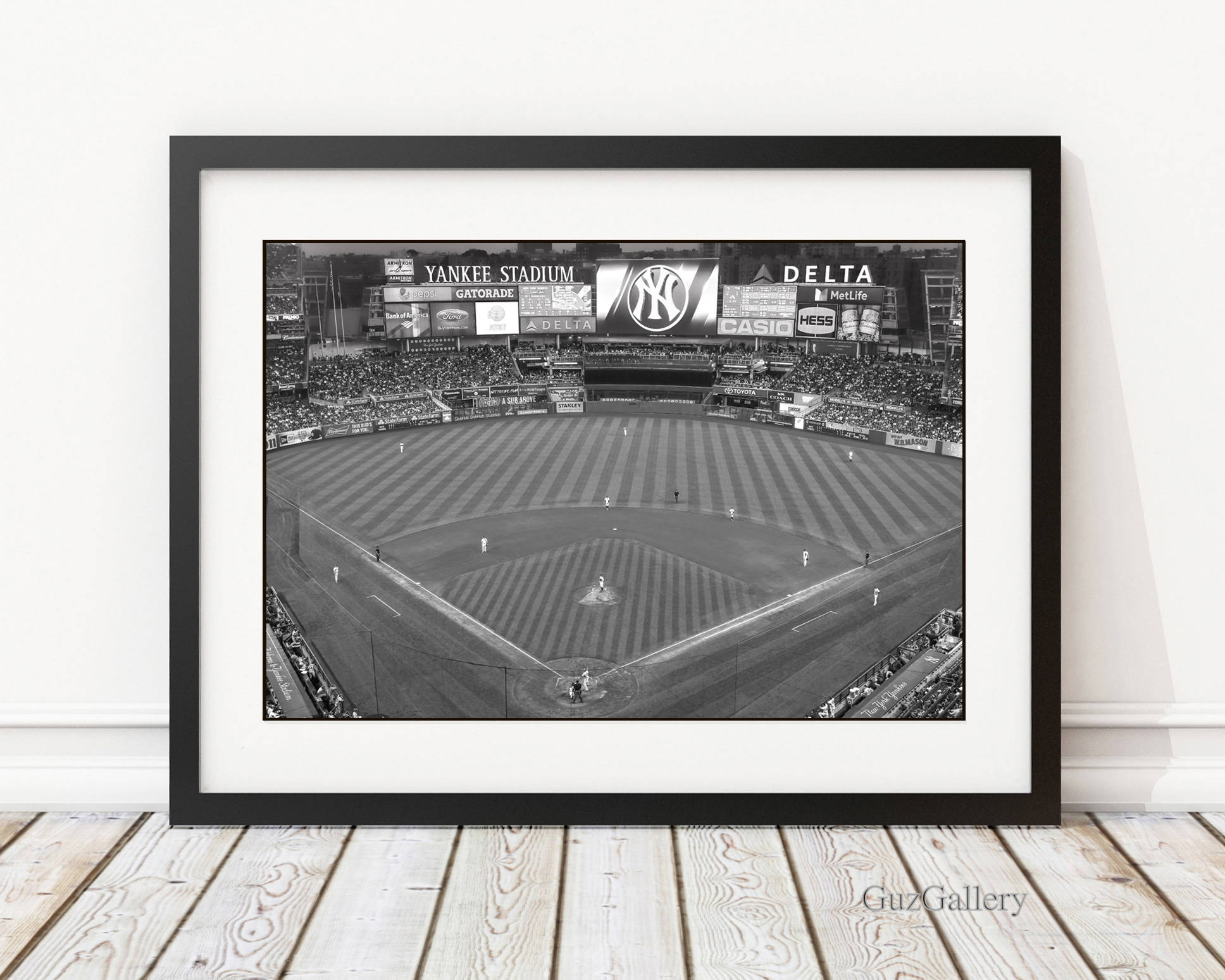 New York Yankees Stadium Photo, Baseball Art, B&w Ny Yankees Wall Art ...