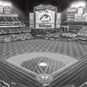 New York Mets - City Field Stadium, Mets Baseball Stadium Wall Art, MLB, Man Cave, New York Mets Gift, NYC Gift, Mets Canvas, Mets Fan Gift