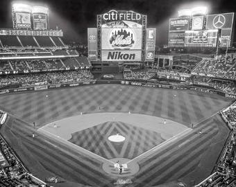 New York Mets - City Field Stadium, Mets Baseball Stadium Wall Art, MLB, Man Cave, New York Mets Gift, NYC Gift, Mets Canvas, Mets Fan Gift