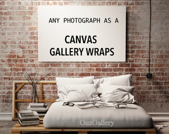 Cualquier fotografía de la tienda como un CANVAS GALLERY WRAPS, listo para colgar, decoración de la pared, variedad de tamaños
