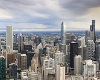 Chicago Skyline, Chicago Gift, Architecture Photography, Large Wall Decor, Canvas Prints, Wood Block Decor, 8x10 8x12 11x14 12x18  to 32x48