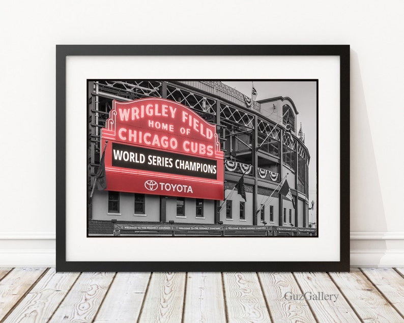 Chicago Cubs World Series Frame 14x18 18x18 18x24 Image 0
