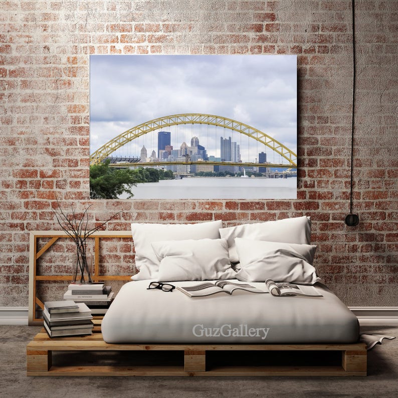 Pittsburgh Skyline Canvas, Pittsburgh Photo Gift, Pittsburgh Photography, Pittsburgh Wall Art
