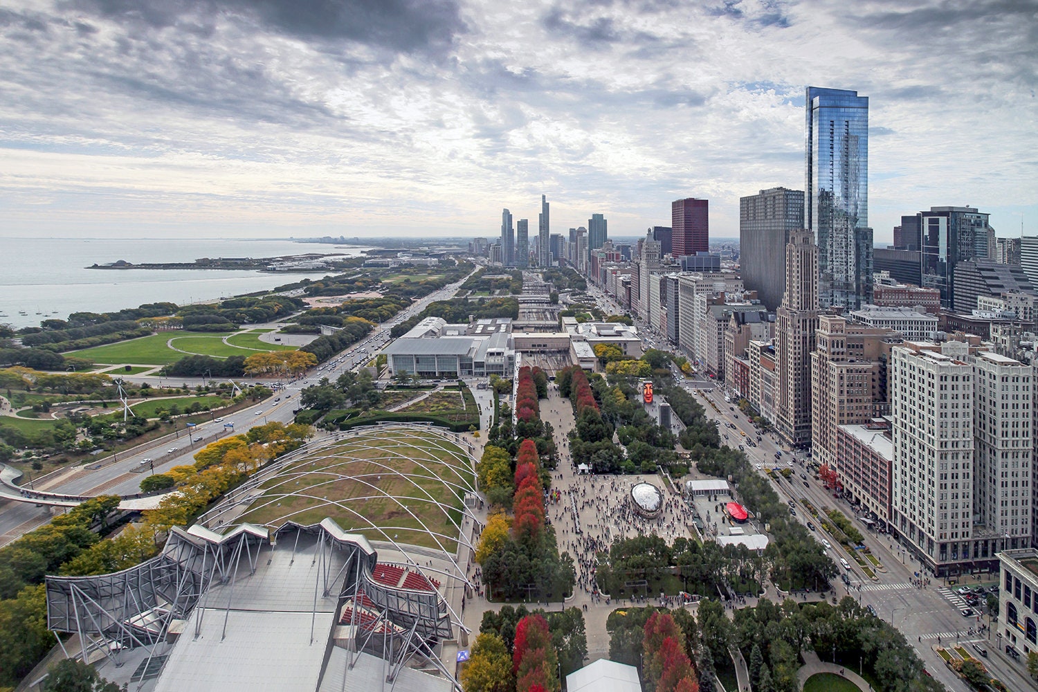 Chicago Millennium Park Art Print Chicago Skyline Wall Art - Etsy