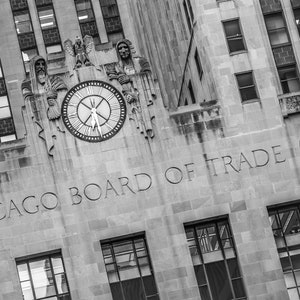 Chicago Photography- Board of Trade, Architecture Photo, Black and White Art Print, Wall Art