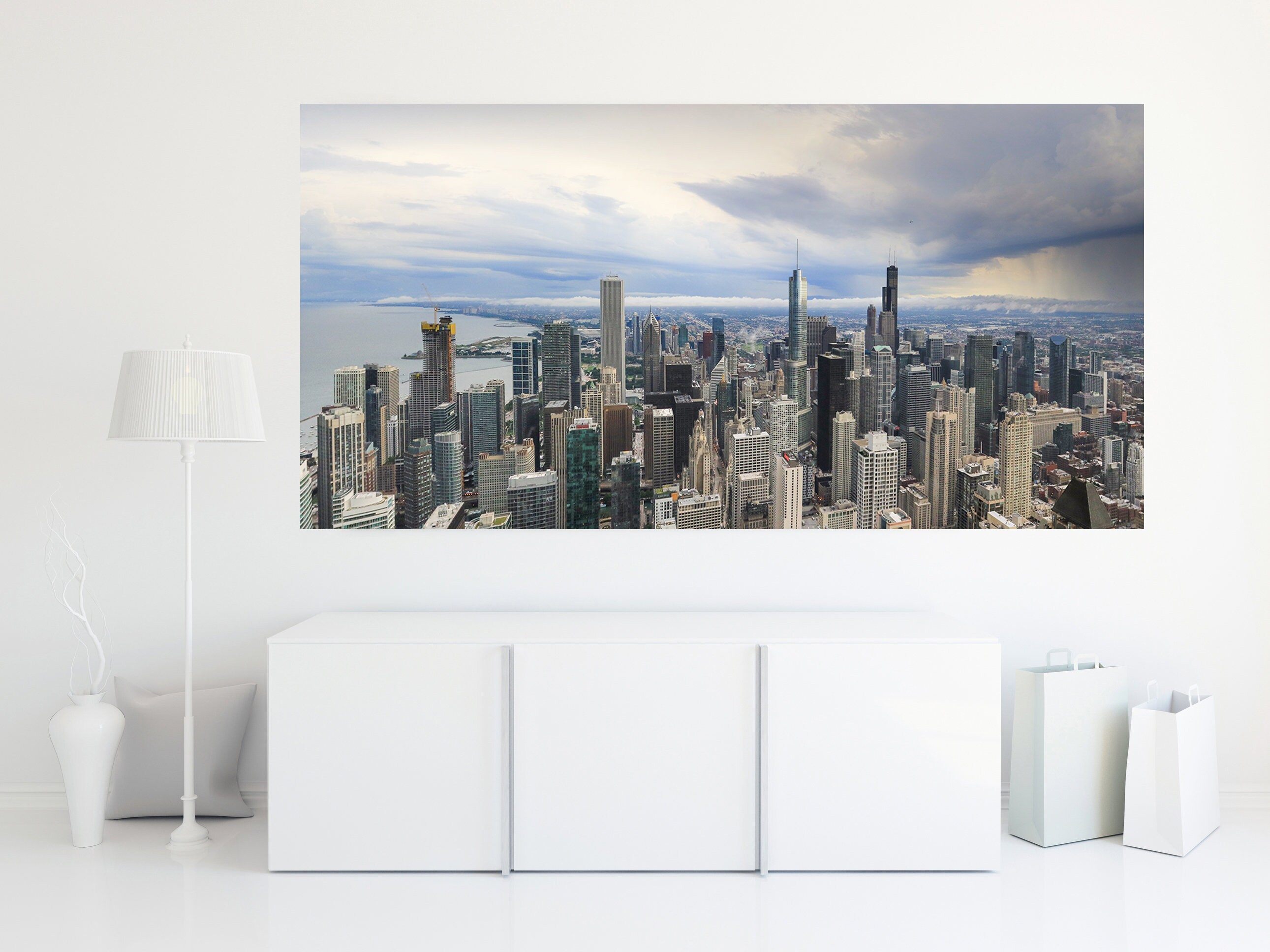 Chicago Photography Chicago Skyline Canvas Wall Art Etsy