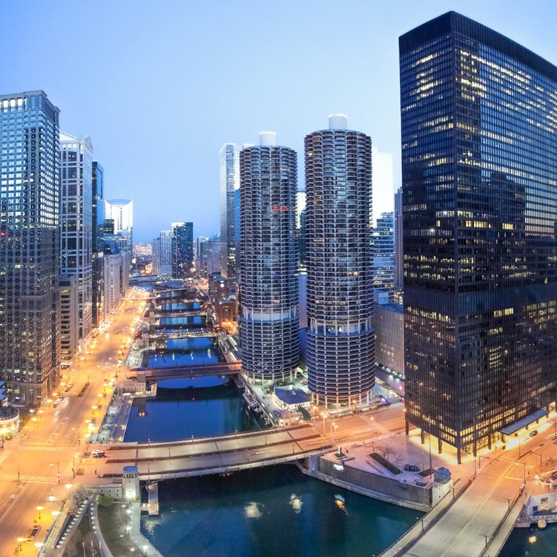 Chicago Photography Chicago Marina City Towers Cob Towers Etsy