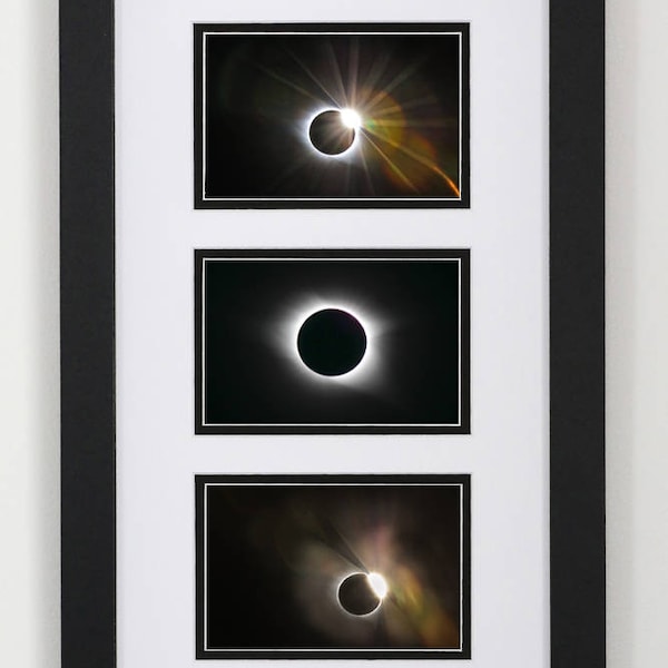 Total Solar Eclipse 2017- Collage Frame 12X20, Or Three Discounted Photo Set, Astrophotography, Solar Eclipse Framed, Solar Eclipse Wall Art