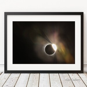 FRAME 14x18 or 18x24", Total Solar Eclipse 2017, Astrophotography, Solar Flares, Totality, Diamond Ring Effect, Eclipse Photo Art Gift