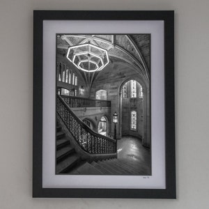 Chicago University Photo Art- The Saieh Hall, Gothic Architecture, University of Chicago Alumni Gift, College Decor, Retro Chicago Wall Art