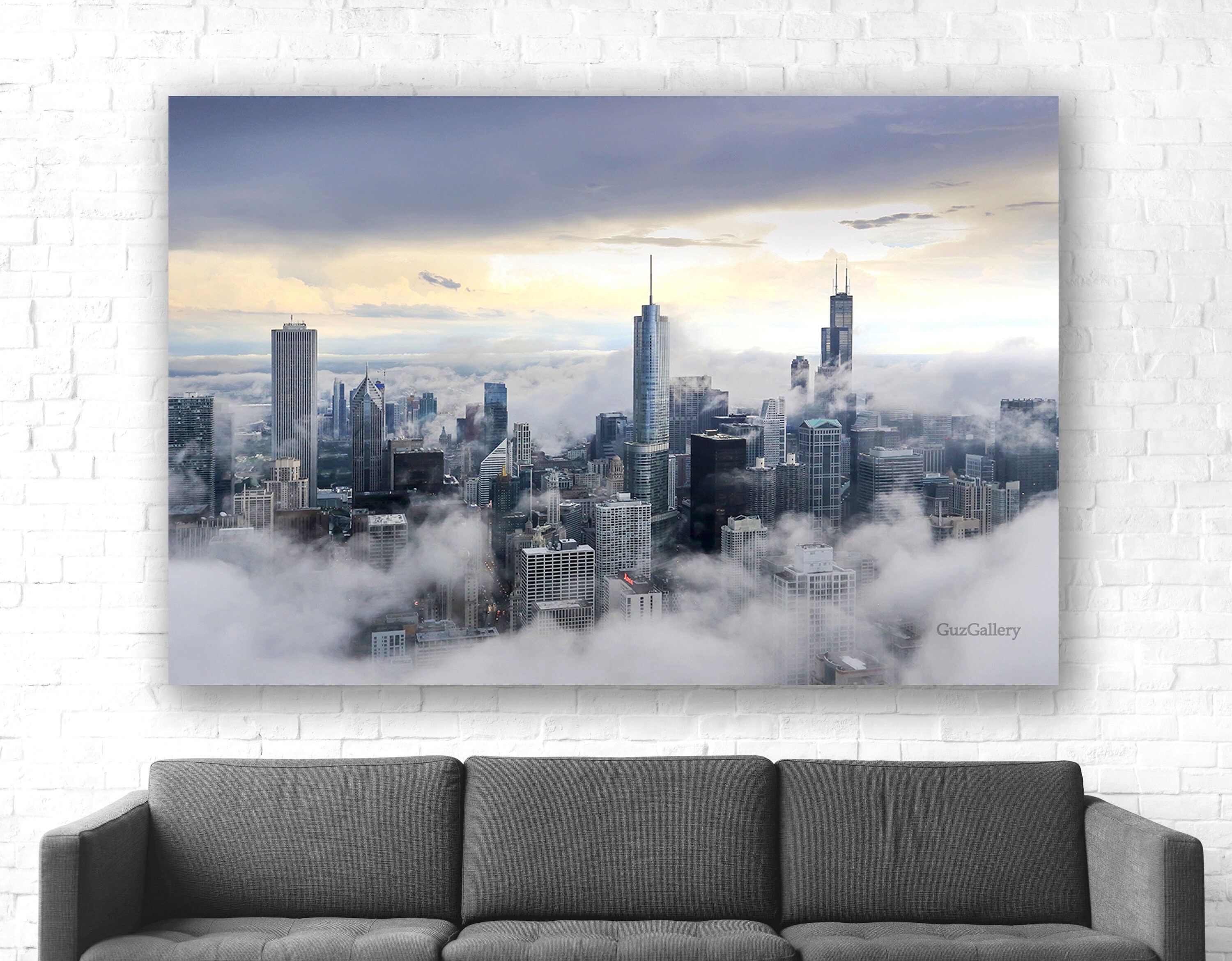 Chicago Skyline Wall Art, Art Gift, Chicago Canvas Print, Chicago Gift