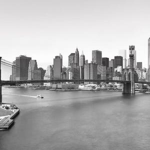 NYC Photography, New York City Skyline, Manhattan, NYC Skyline, Brooklyn Bridge, New York Skyline on Canvas, New York Wall Art, Big Apple