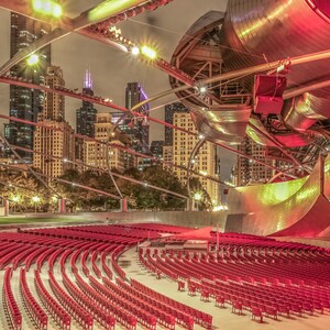 Chicago Photography - Pritzker Pavilion, Millennium Park, Chicago Wall Art, Chicago Canvas, Chicago Office Decor,