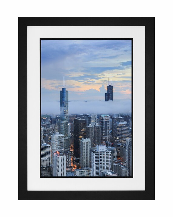 Chicago Skyline Vertical Photo Print Canvas Wall Art Photo Etsy