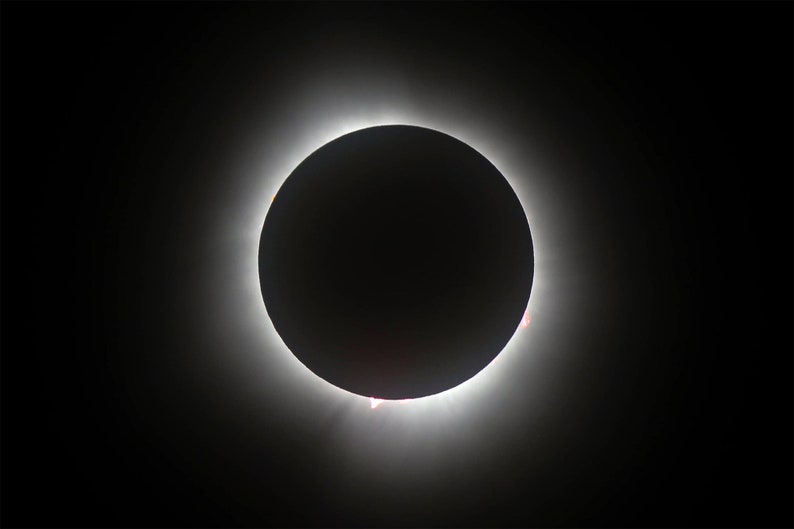 2024 Total Solar Eclipse Wall Art, Photo Print / Canvas / Wood Block - Etsy
