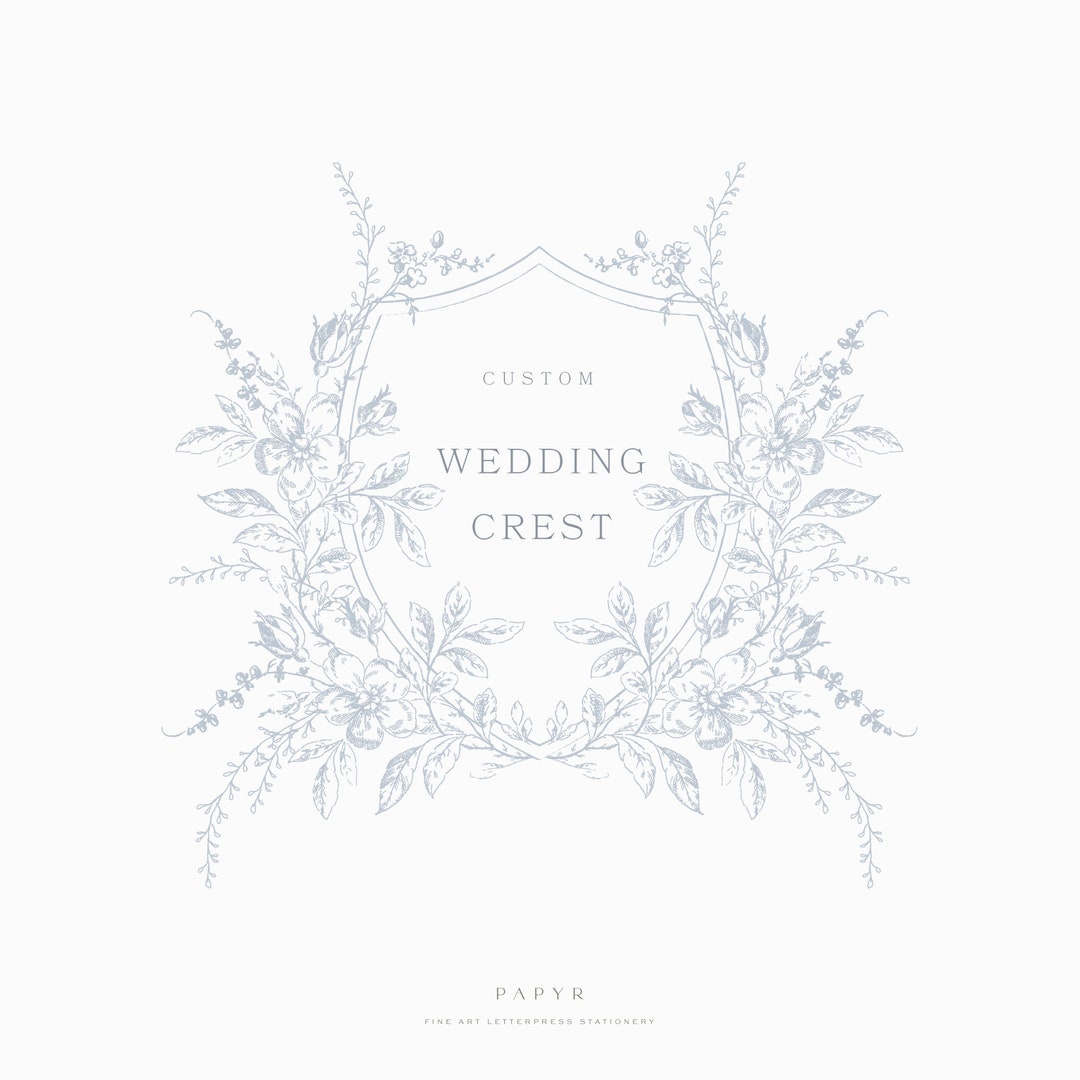 Custom Wedding Crest Monogram Design Etsy