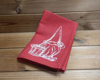 Linen Sauna Towel, Seat Cover, Christmas Mat, Gnome