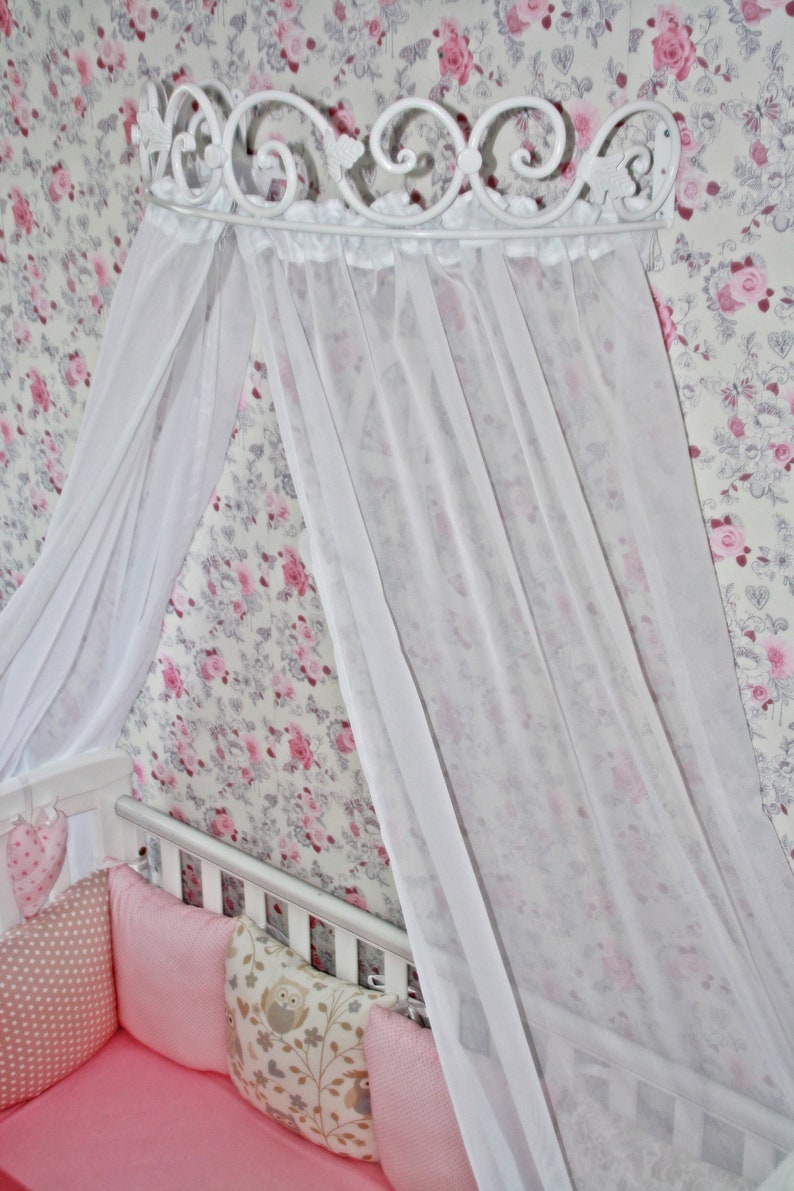 Bed Canopy Holder Crown Curtains Handmade Blacksmith Metall Etsy Australia