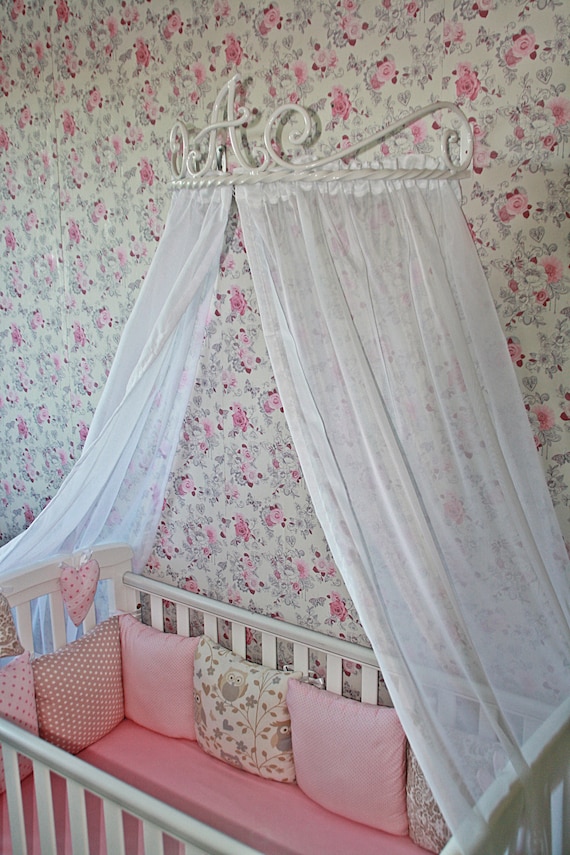 Bed Hardware Crown Canopy Holder Teester Curtains Wall Baby Princess Forged Iron 