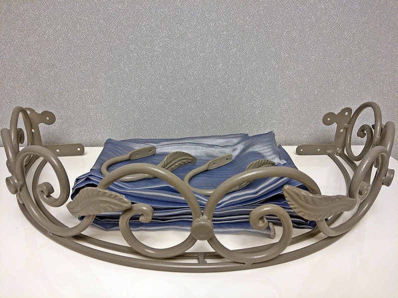 Bed Canopy Holder Crown Curtains Handmade Blacksmith Metall Etsy