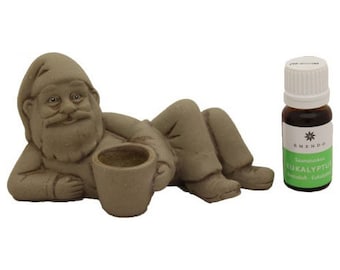 Sauna Oil Burner Gnome & Eucalyptus 10 ml aroma, Room fragrance, Essential oil, Ceramic holder