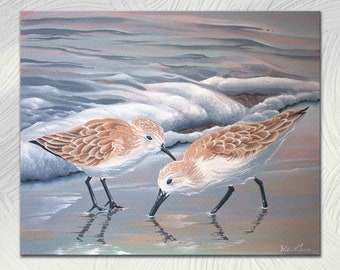 Beach Chickens - Sandpiper - Original Acrylic