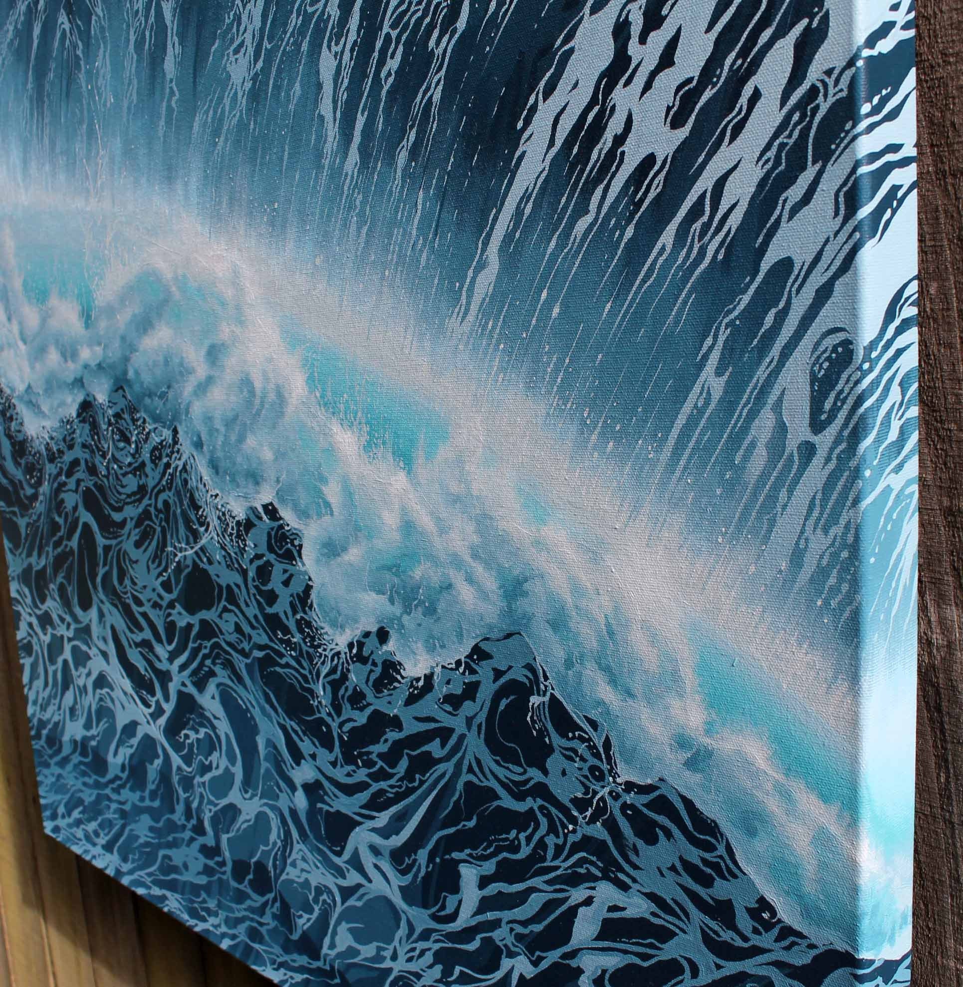 油絵「ブルーホライゾン」 Blue Horizon - Original Acrylic 30