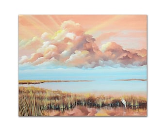 Salt Marsh Sunrise - Original Acrylic
