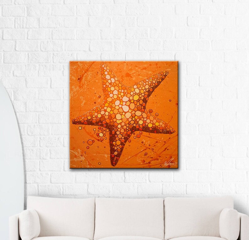 Starfish in Coral Original Painting