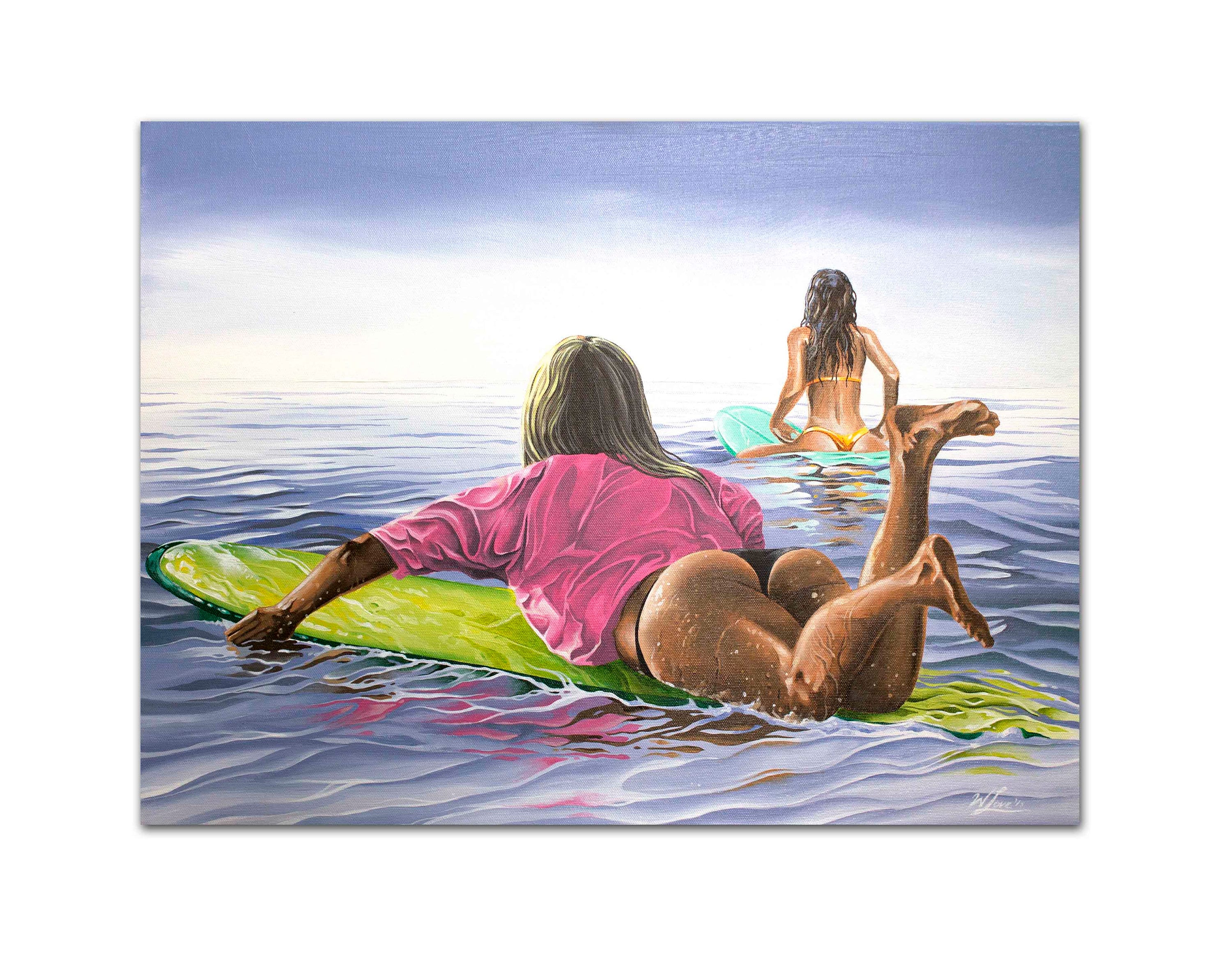 Waiting for the Sun - Original Painting 24"Wide x 18" Tall
