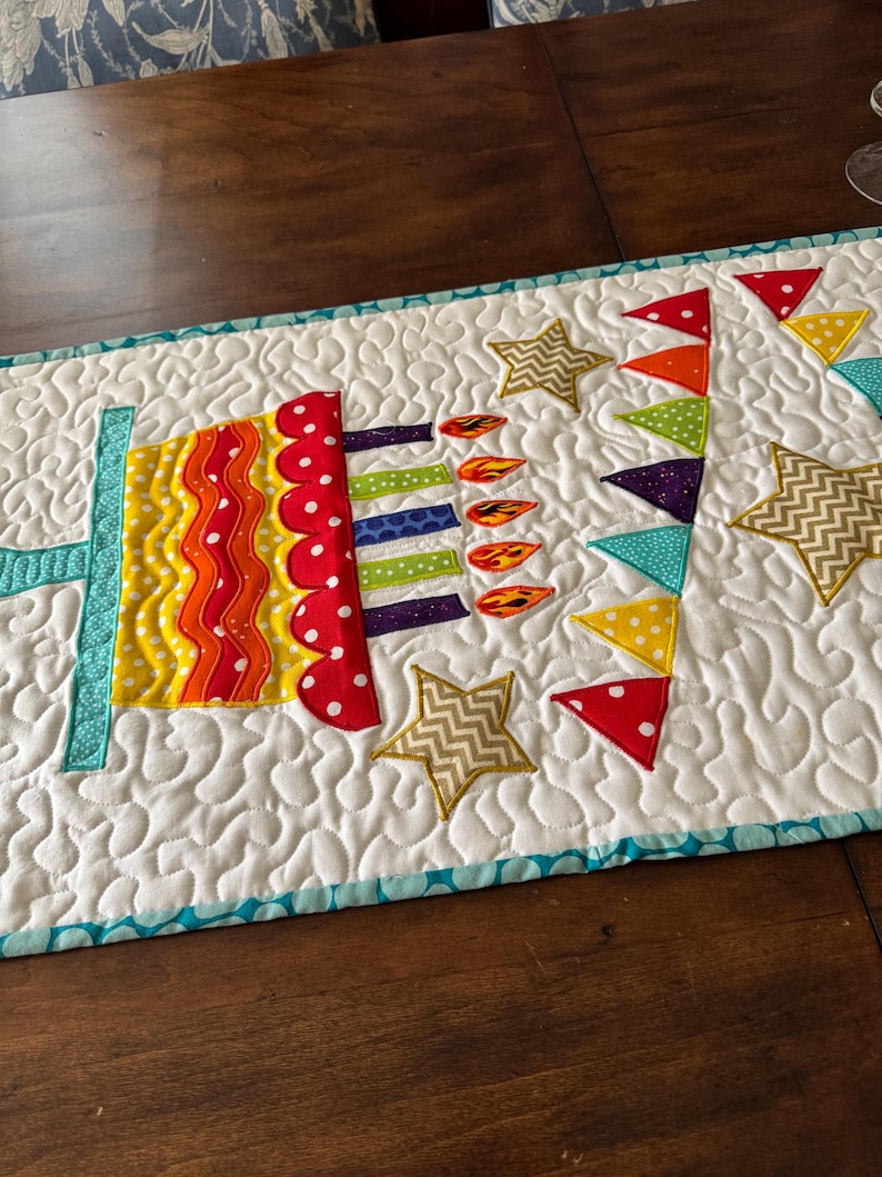 Happy Birthday Table Runner - Etsy