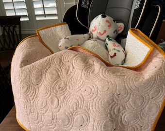 Sweet little mice, stroller, car seat, Quilt