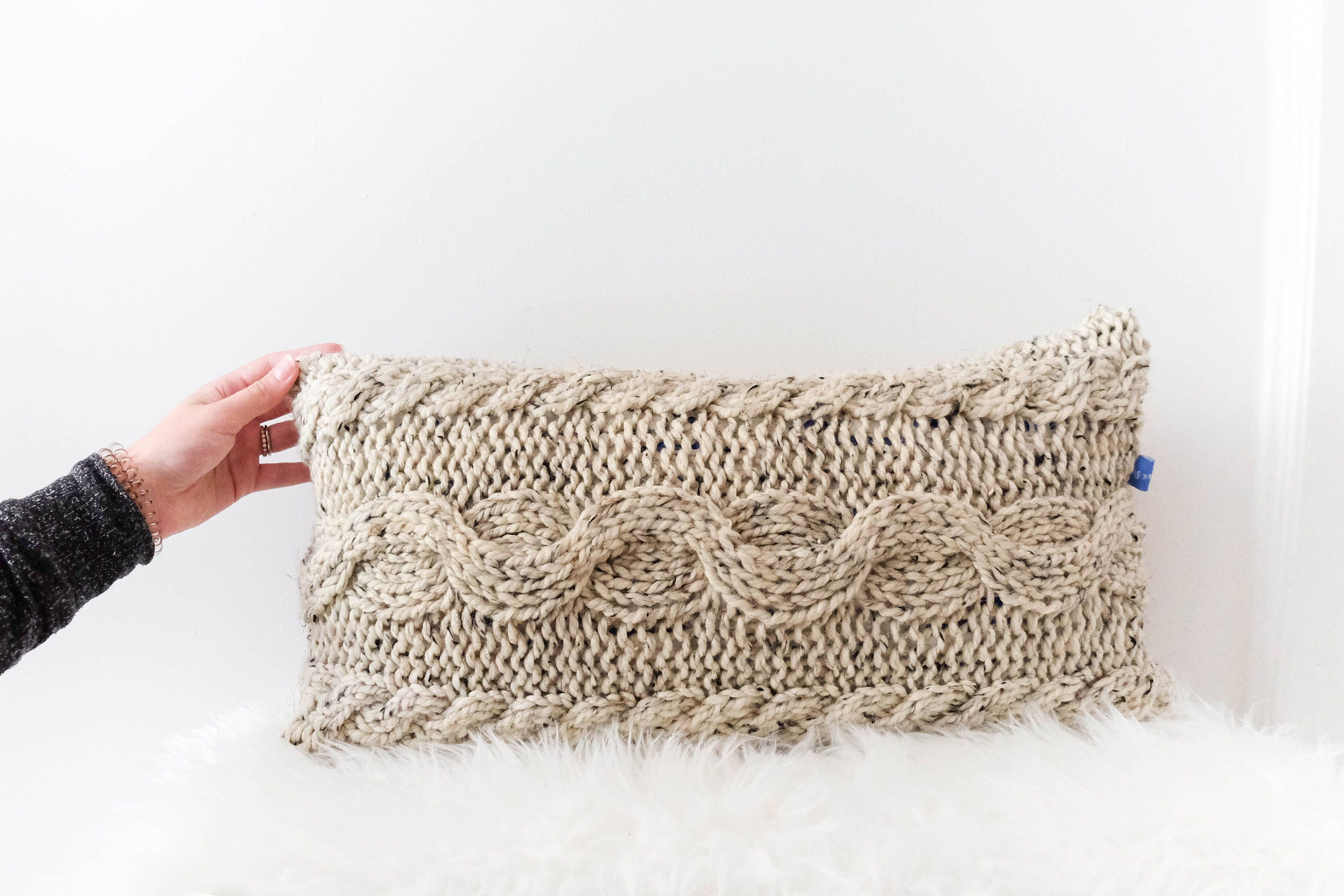 Chunky Knit Cable Pillow Pattern Etsy