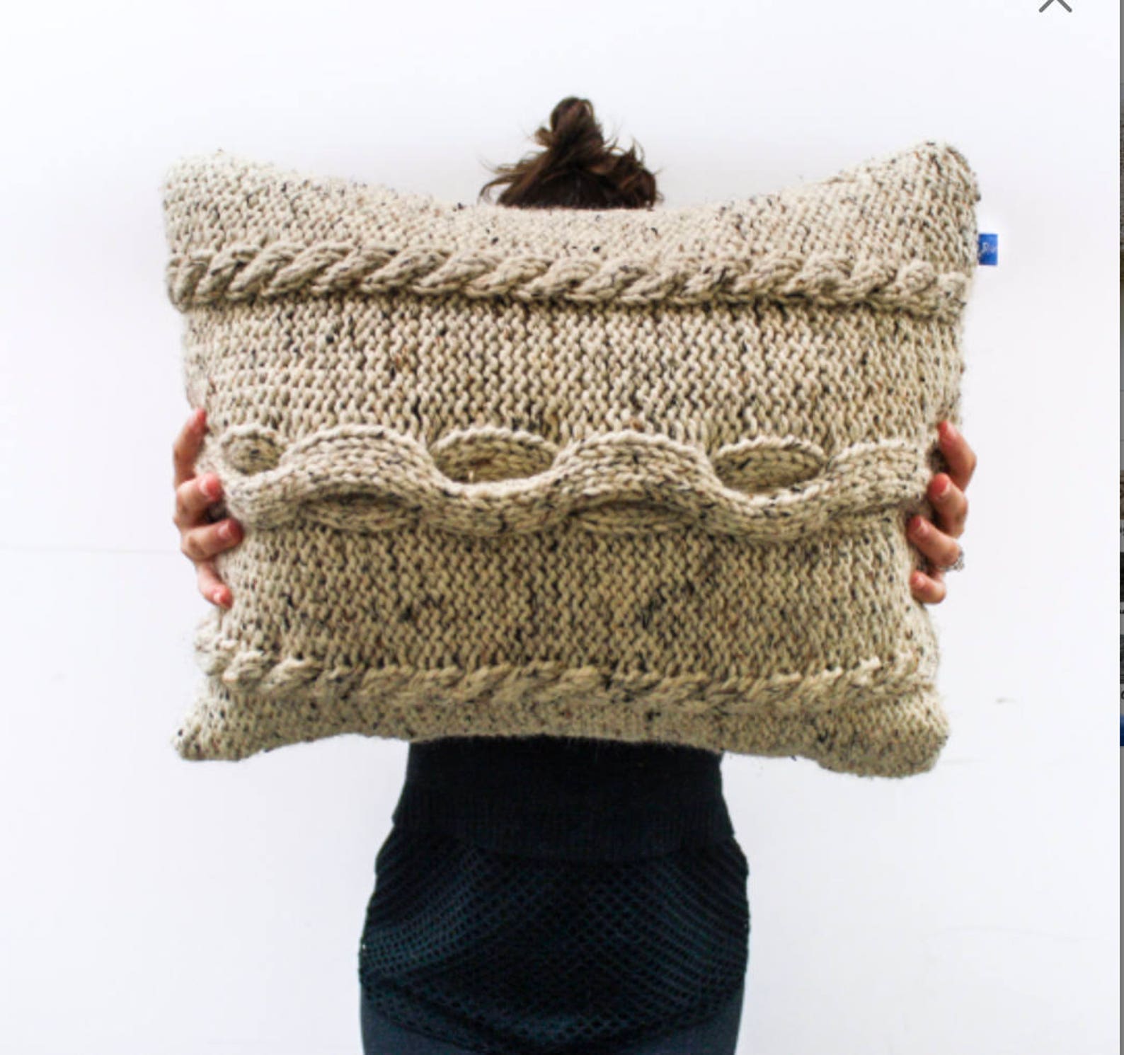 Chunky Knit Cable Pillow Pattern Etsy