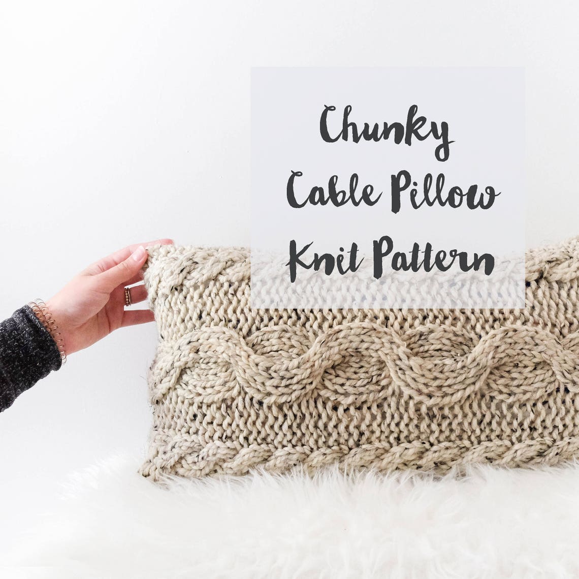 Chunky Knit Cable Pillow Pattern Etsy
