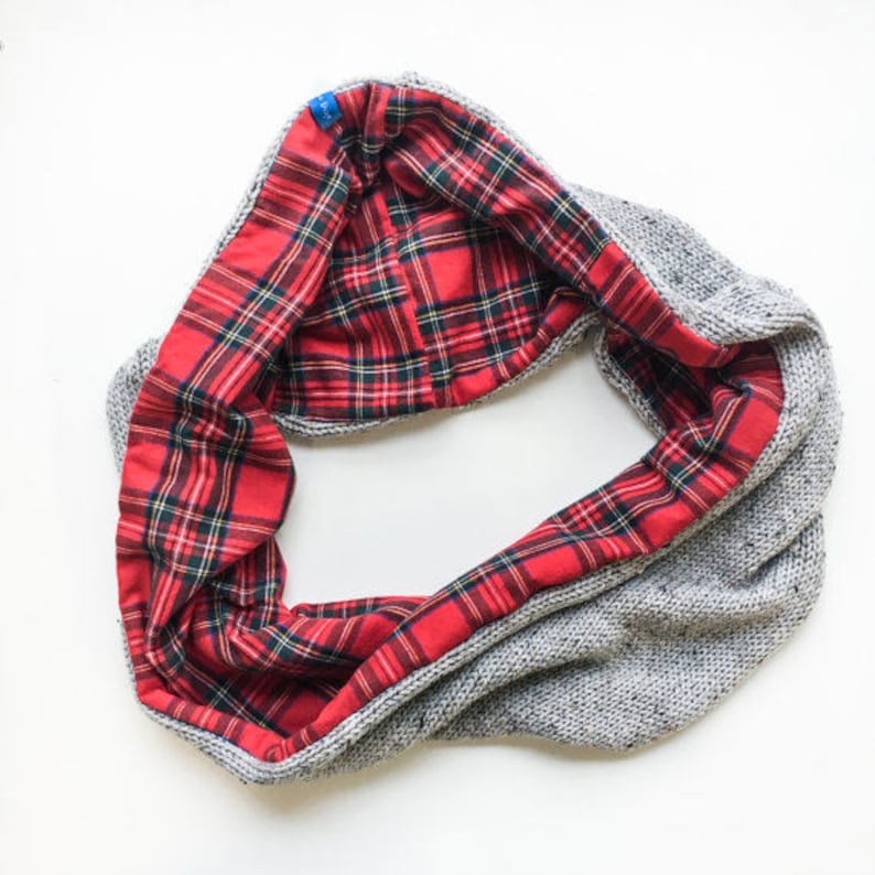 Chunky Knit Flannel Scarf & Sewing Pattern Etsy