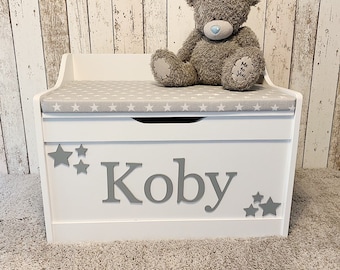 personalised toy box bench