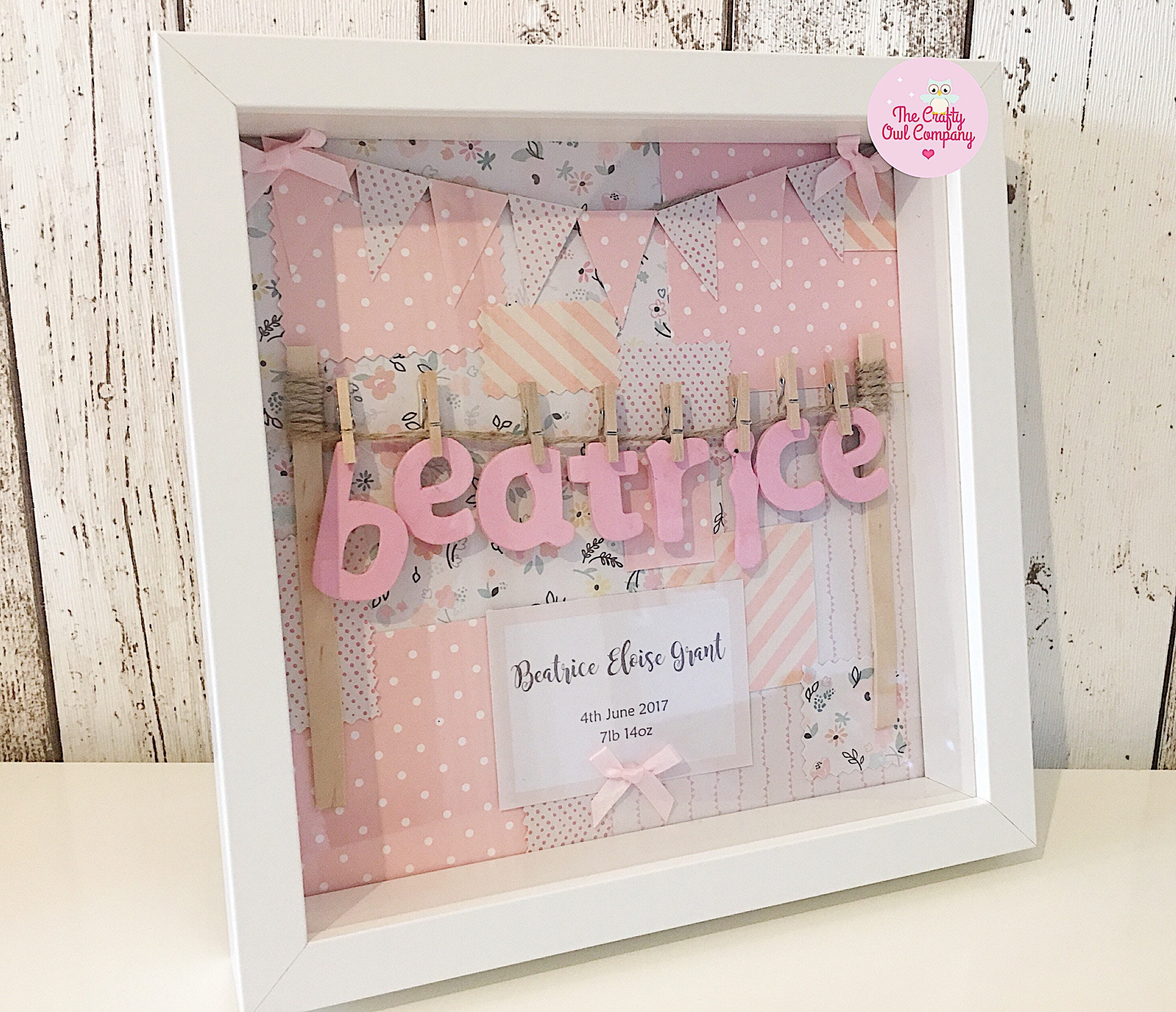 New baby keepsake frame Etsy