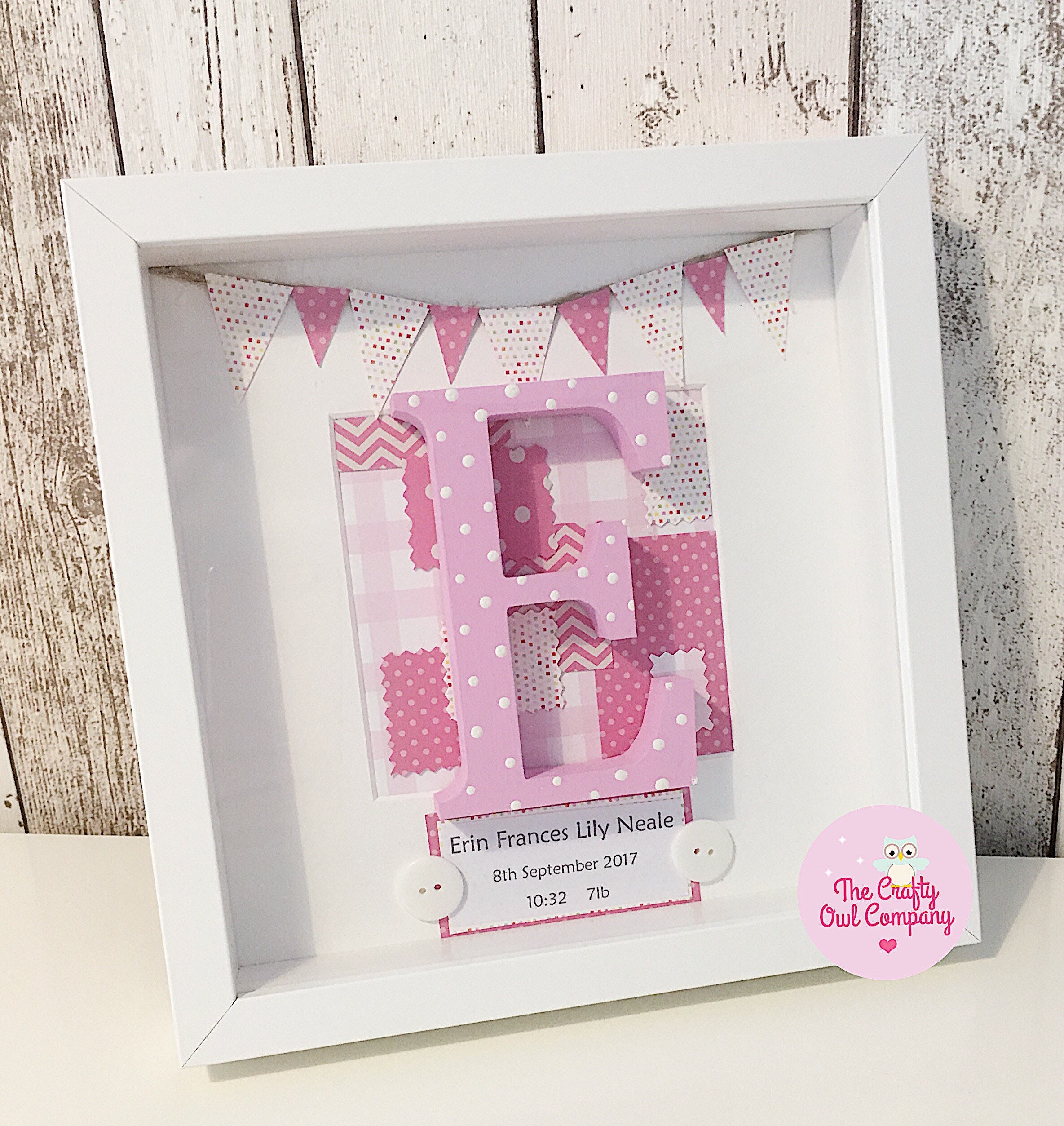New baby keepsake frame Etsy
