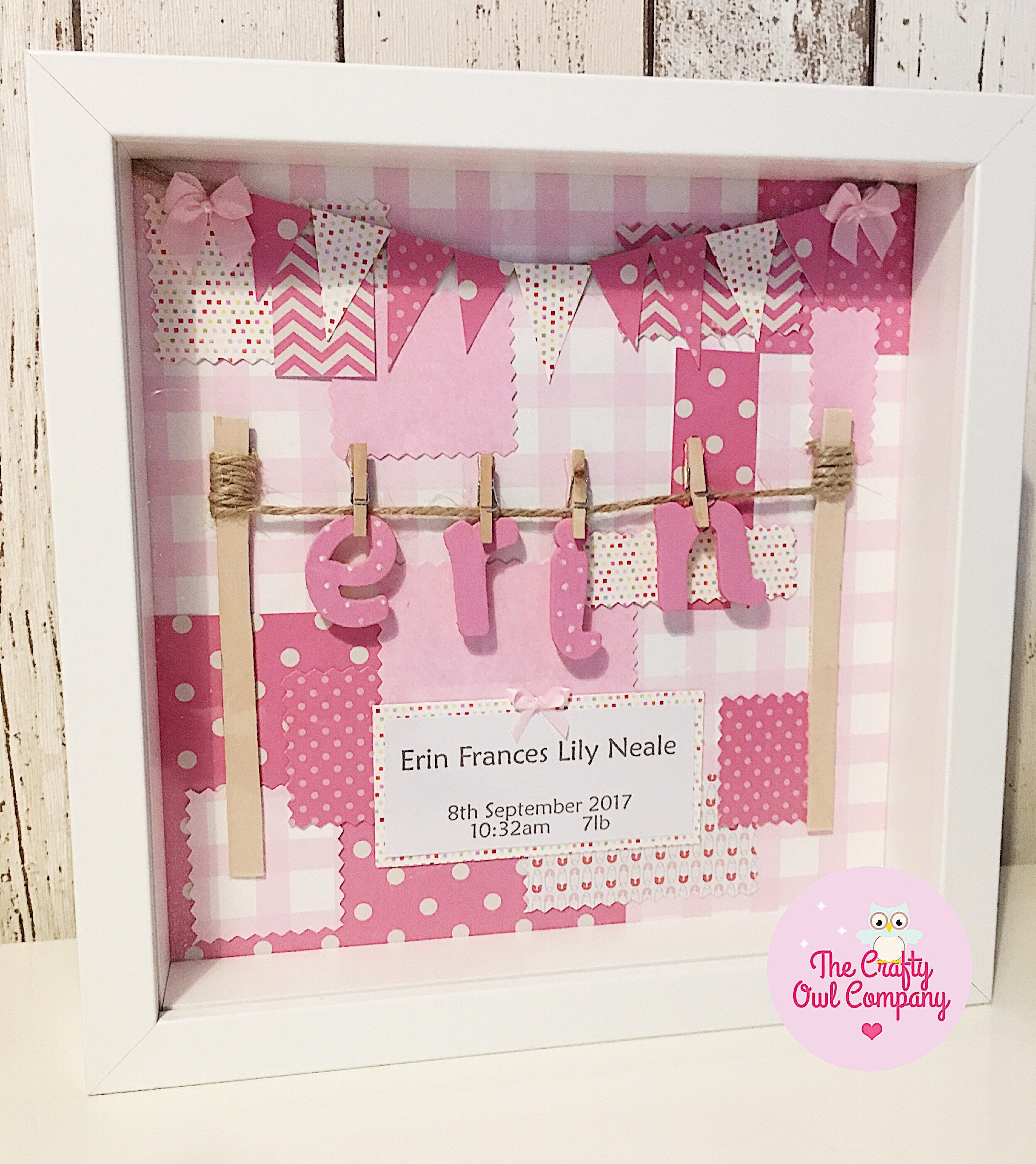 New Baby Keepsake Frame Etsy UK