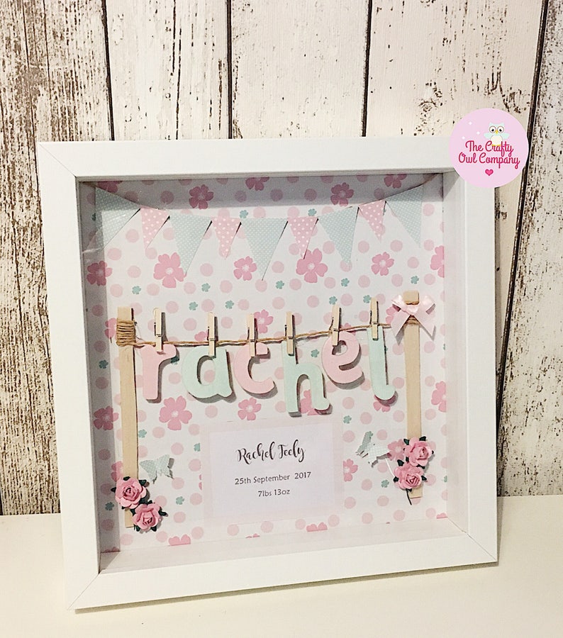 New Baby Keepsake Frame Etsy UK