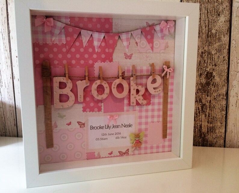 New Baby Keepsake Frame Etsy UK