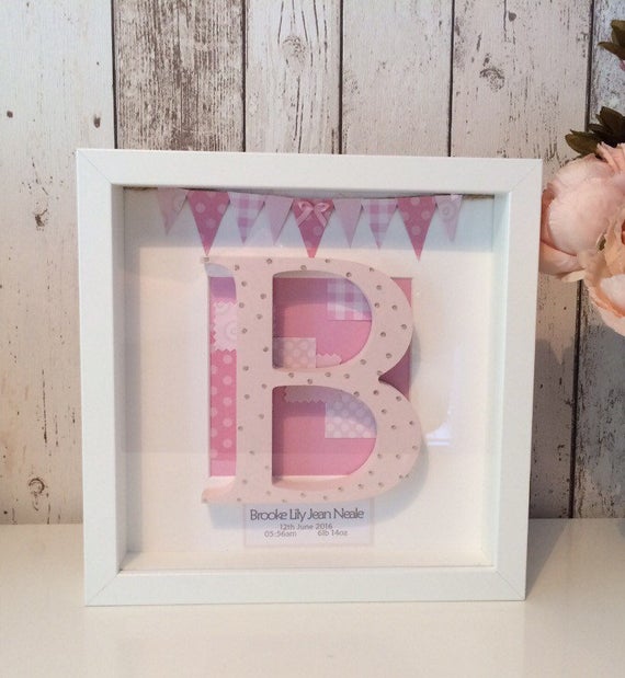 New baby keepsake frame Etsy
