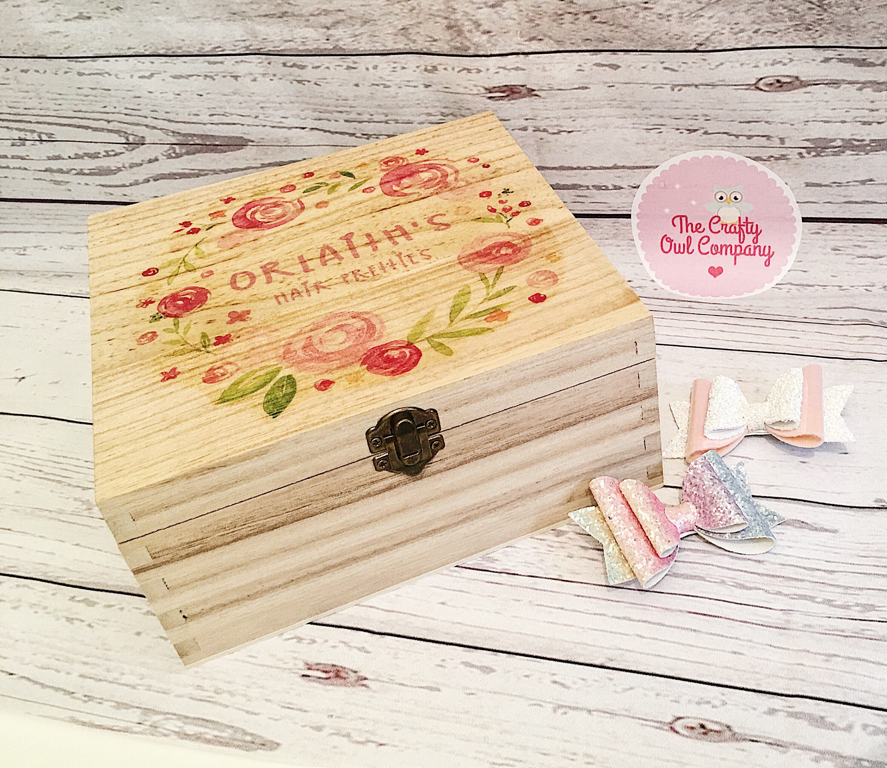 Personalised Hair Bow Box Etsy