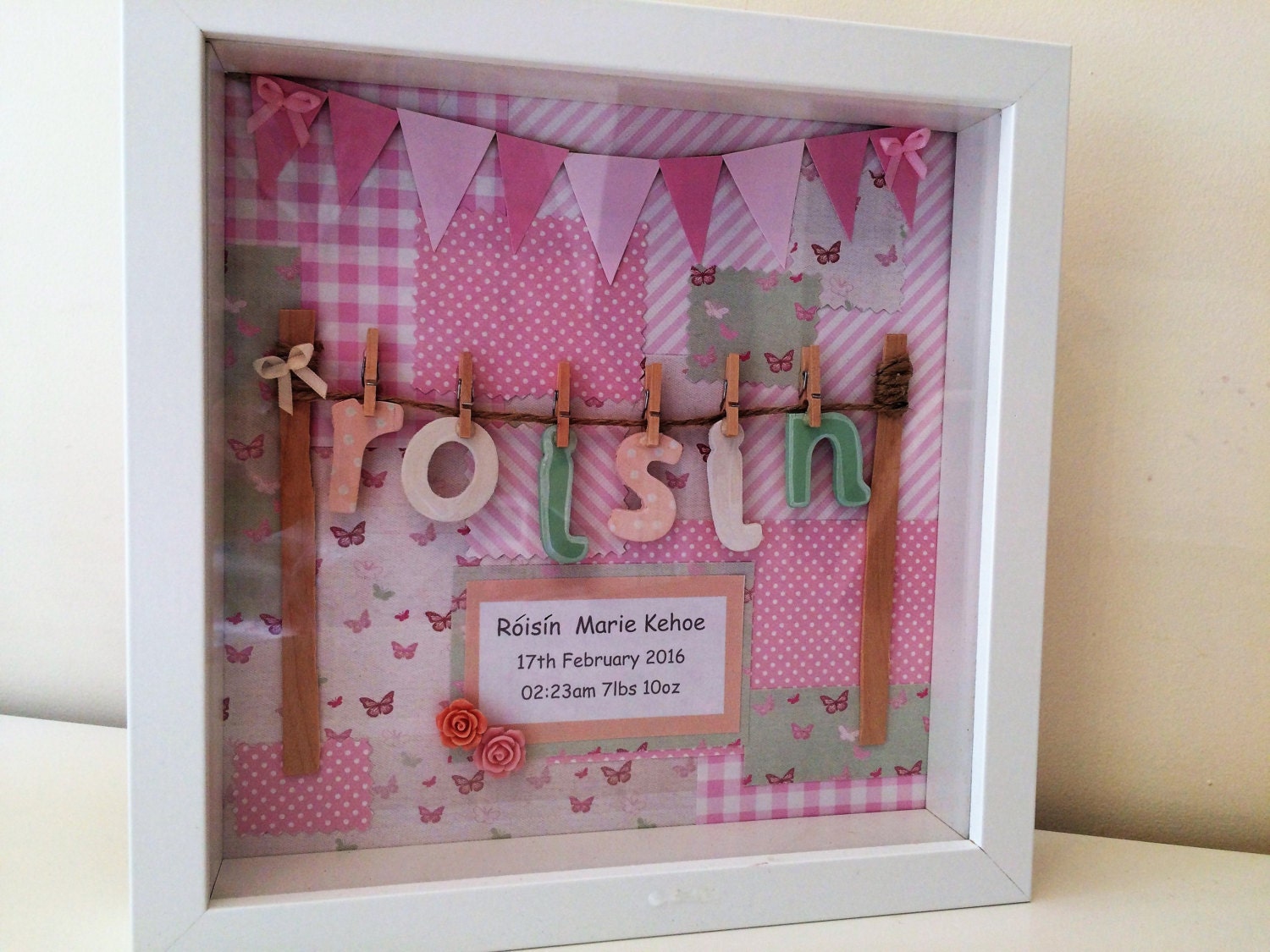 New Baby Keepsake Frame Etsy UK